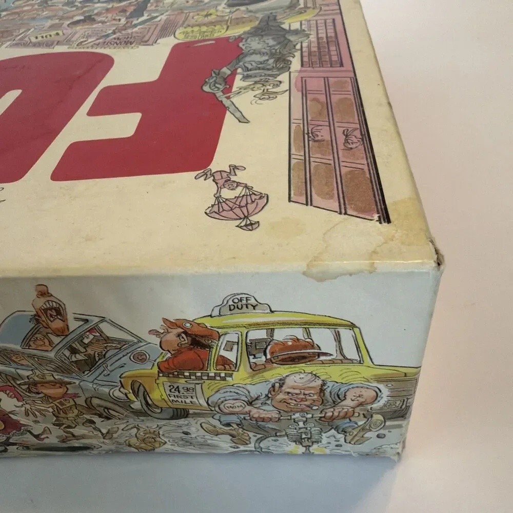 Parker Brothers Fun City Board Game Vintage 1987 Jack Davis Artwork Family Night